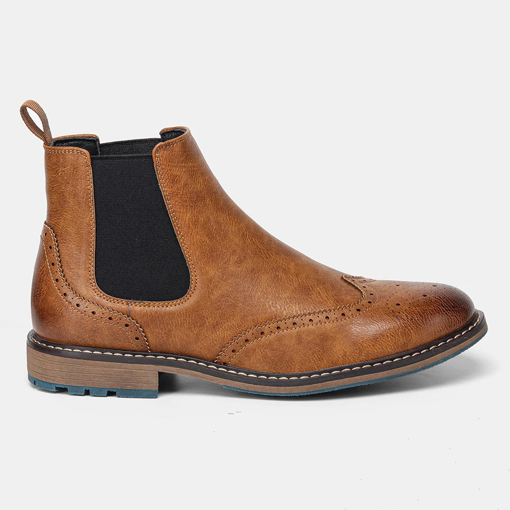 Botas Chelsea para hombre estilo casual marca retro 2026 moda cómoda.