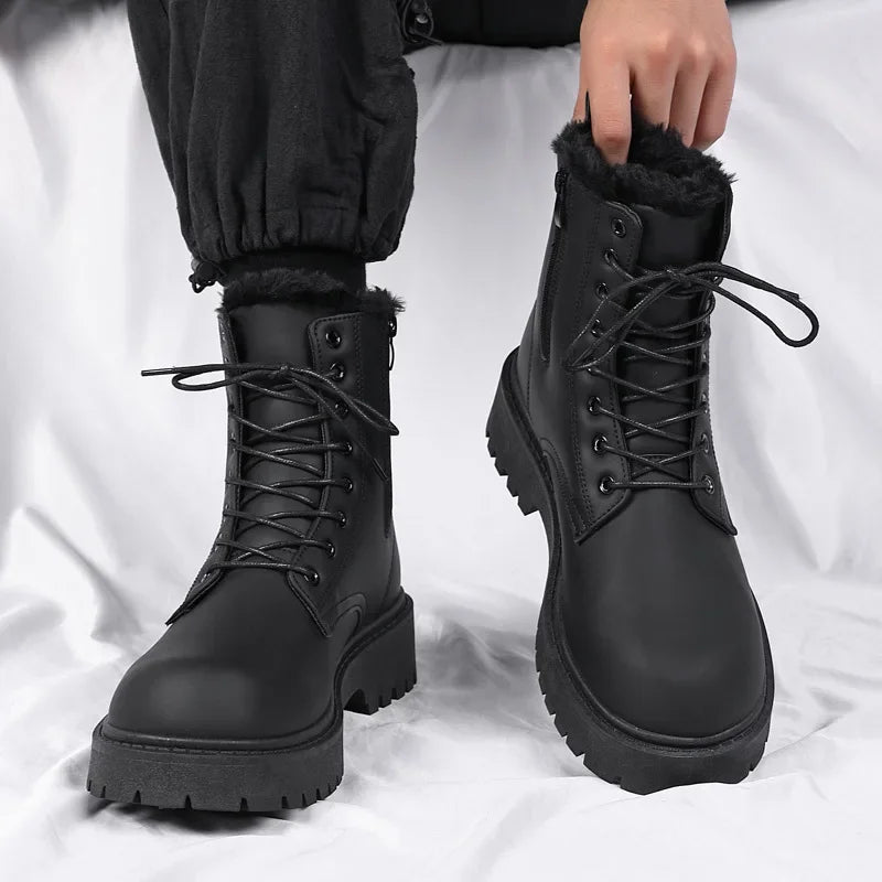 Botas Urbanas Negras Caña Alta – Estilo Moto & Streetwear