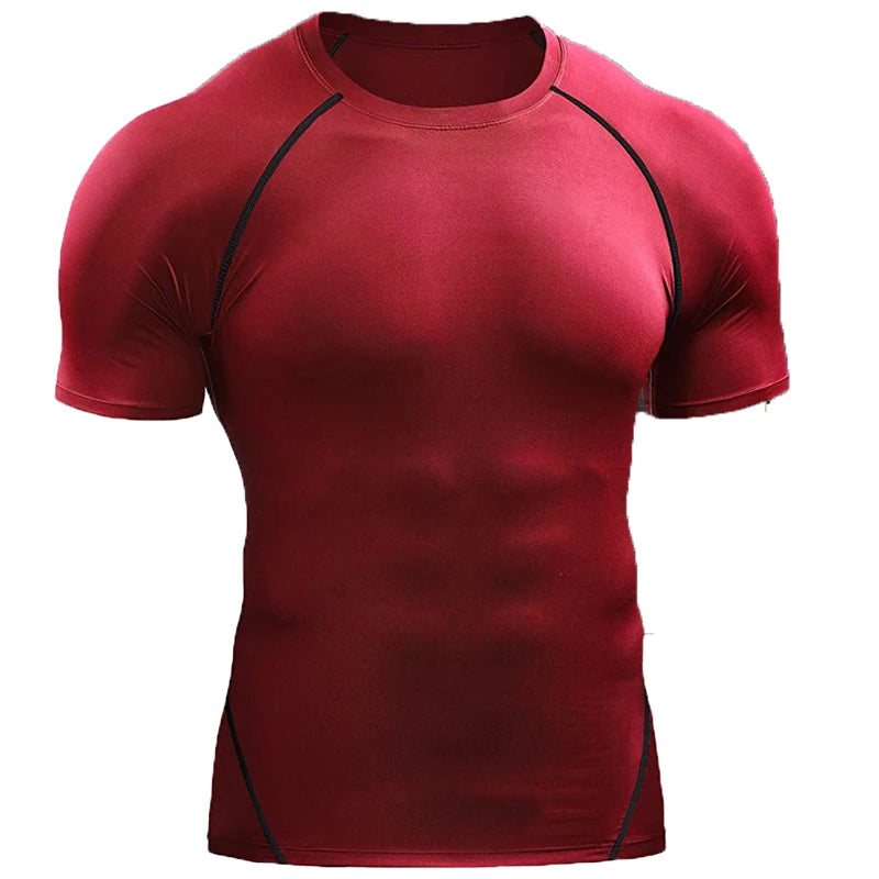 Camiseta de compresión 2026  gimnasio y entrenamiento para hombre.