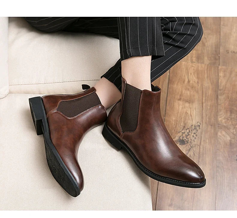Botines Casuales de Cuero Estilo Urbano para Hombre