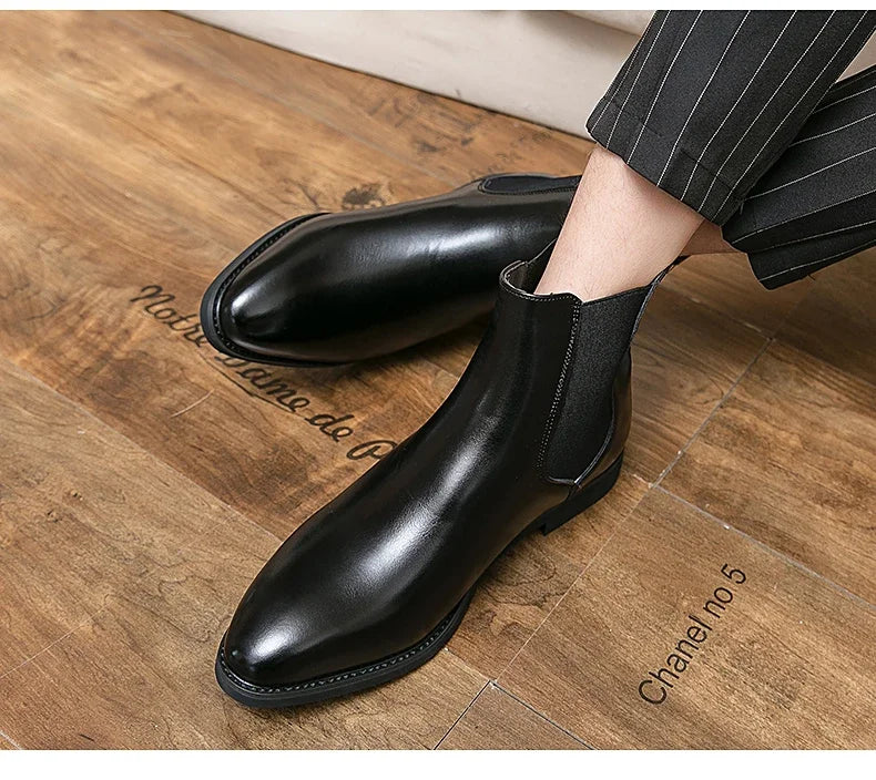 Botines Casuales de Cuero Estilo Urbano para Hombre