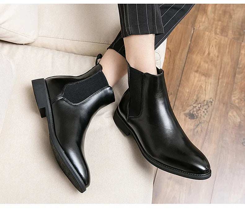 Botines Casuales de Cuero Estilo Urbano para Hombre