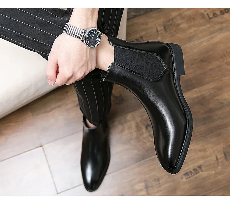 Botines Casuales de Cuero Estilo Urbano para Hombre