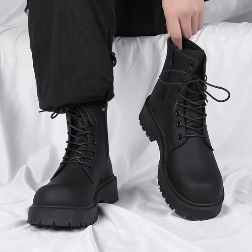 Botas Urbanas Negras Caña Alta – Estilo Moto & Streetwear