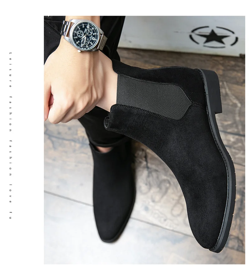 Botines Chelsea de Gamuza Elegantes para Hombre