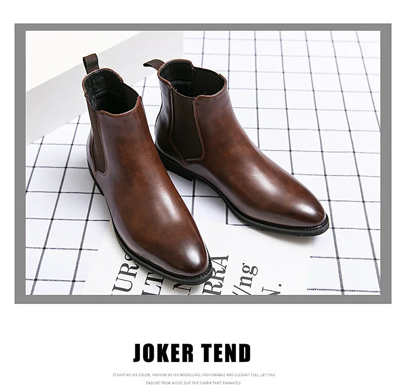 Botines Casuales de Cuero Estilo Urbano para Hombre