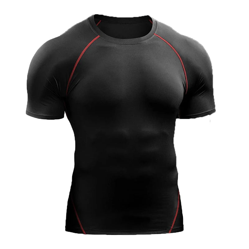Camiseta de compresión 2026  gimnasio y entrenamiento para hombre.