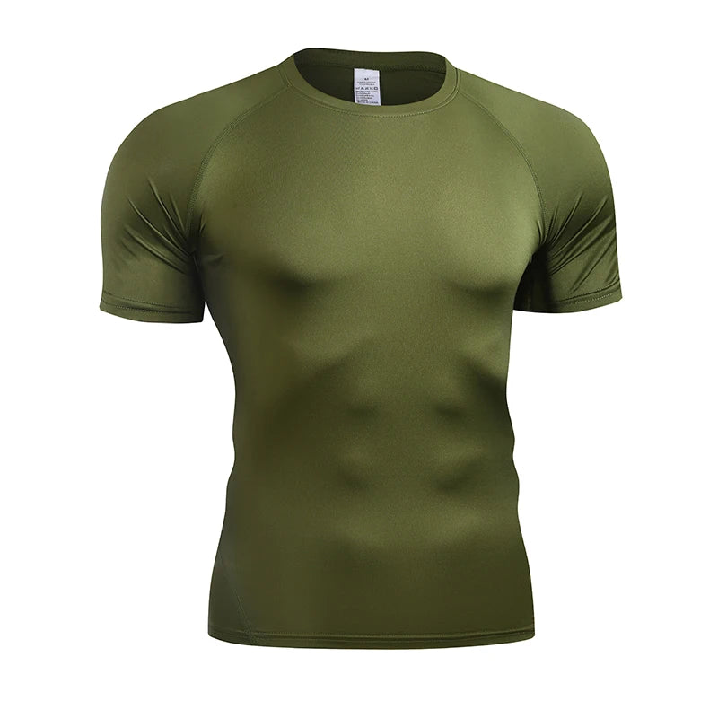 Camiseta de compresión 2026  gimnasio y entrenamiento para hombre.