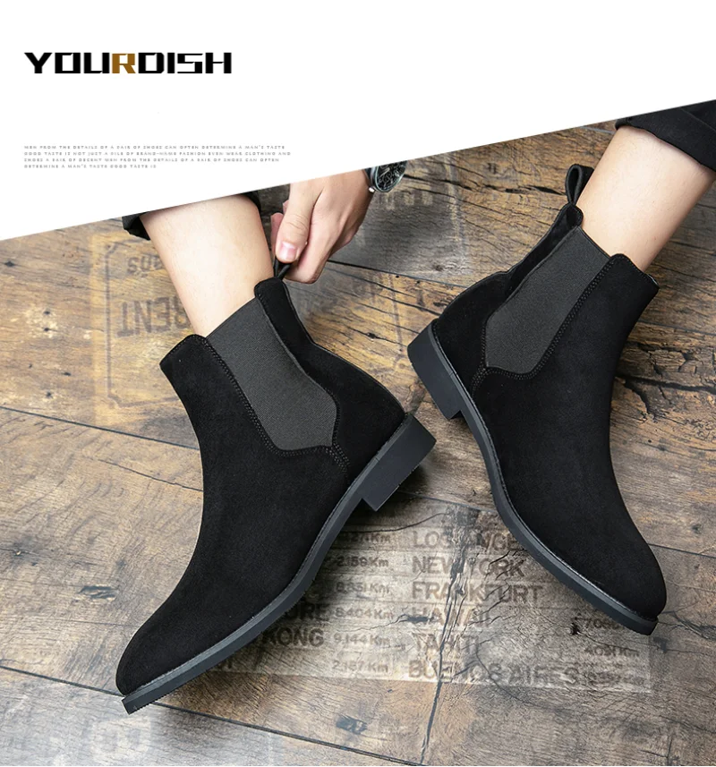 Botines Chelsea de Gamuza Elegantes para Hombre