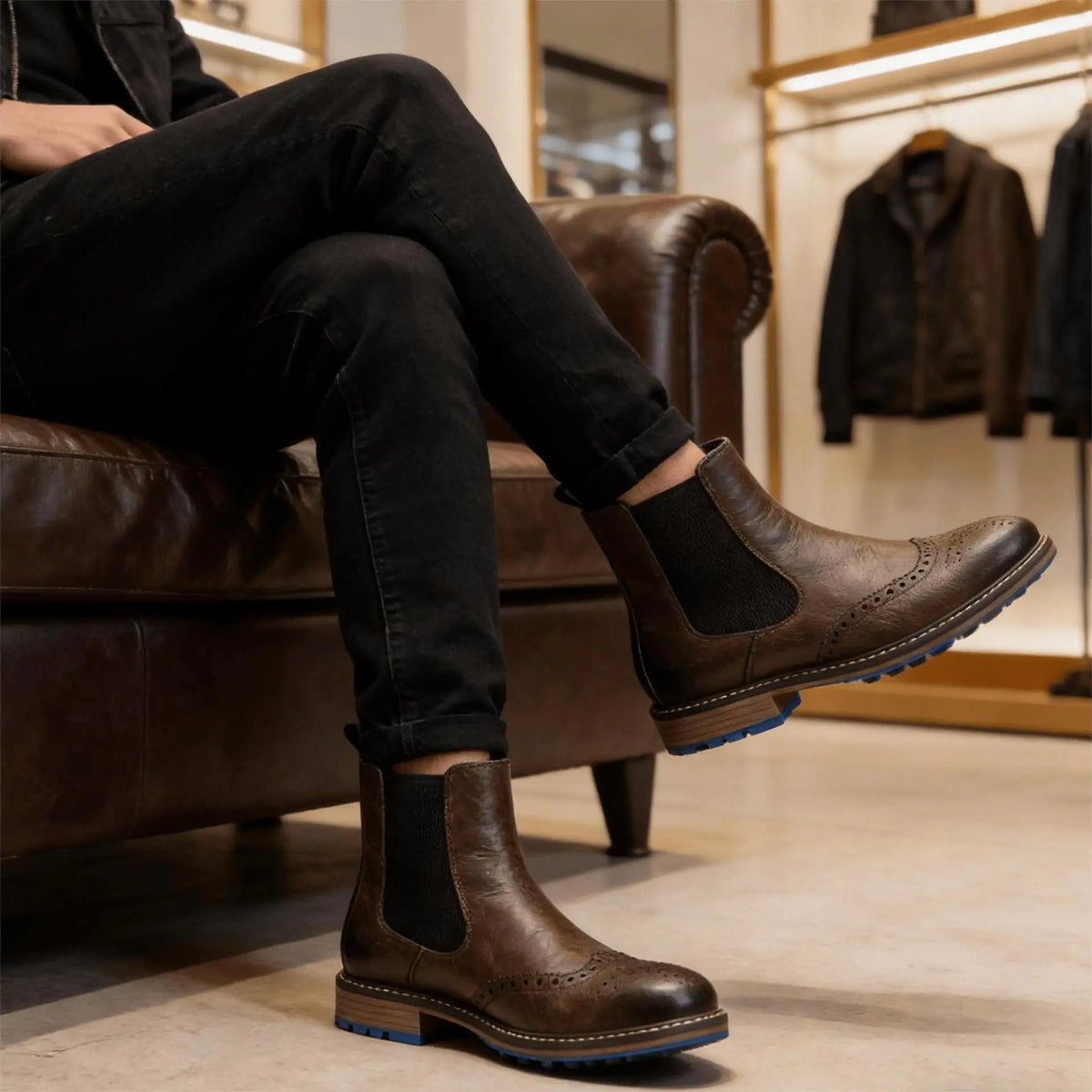 Botas Chelsea para hombre estilo casual marca retro 2026 moda cómoda.