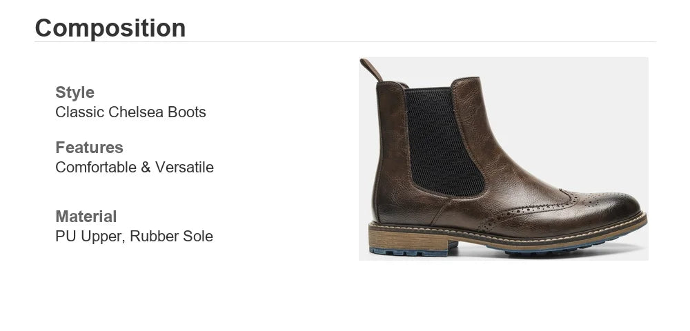 Botas Chelsea para hombre estilo casual marca retro 2026 moda cómoda.