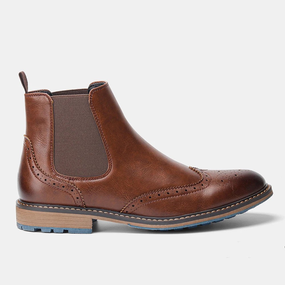 Botas Chelsea para hombre estilo casual marca retro 2026 moda cómoda.