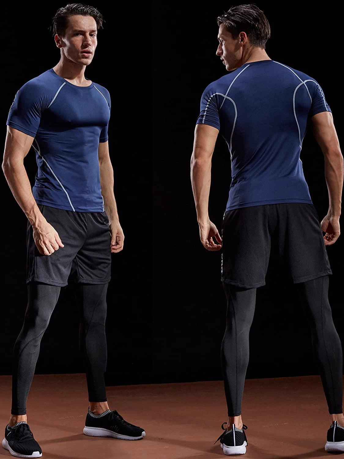 Camiseta de compresión 2026  gimnasio y entrenamiento para hombre.