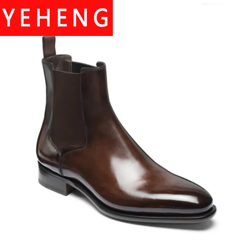 Botines Casuales de Cuero Estilo Urbano para Hombre