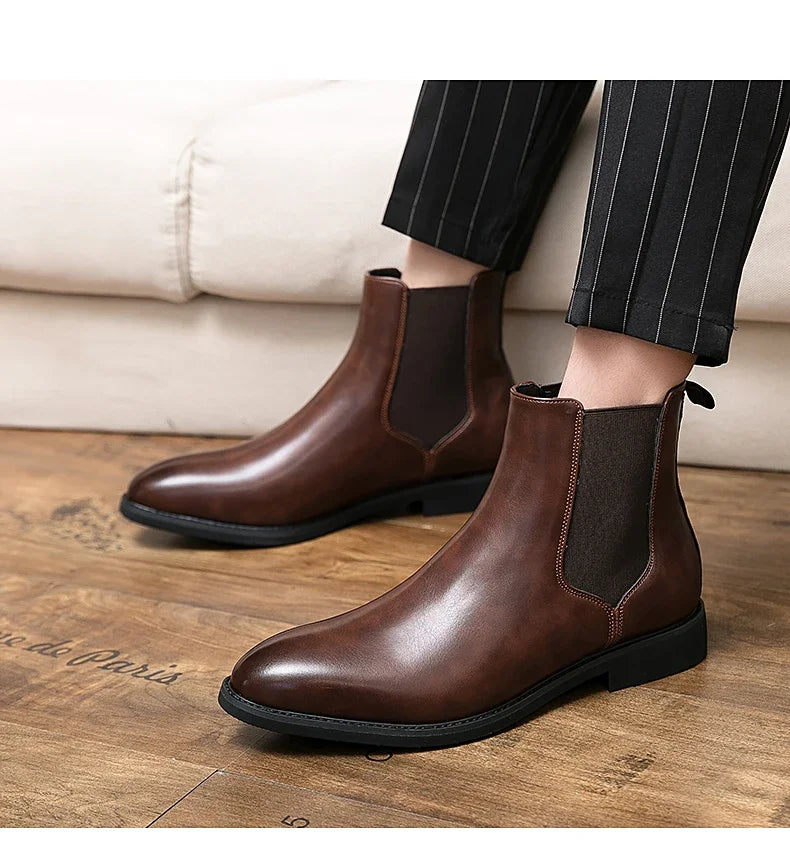 Botines Casuales de Cuero Estilo Urbano para Hombre