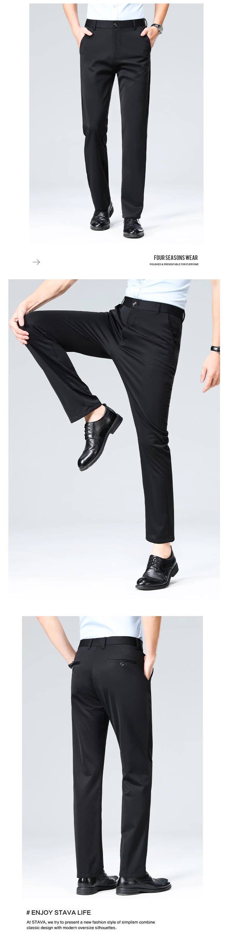 Pantalón de Vestir Elastizado Business Casual para Hombre 2026.