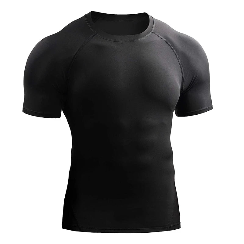 Camiseta de compresión 2026  gimnasio y entrenamiento para hombre.