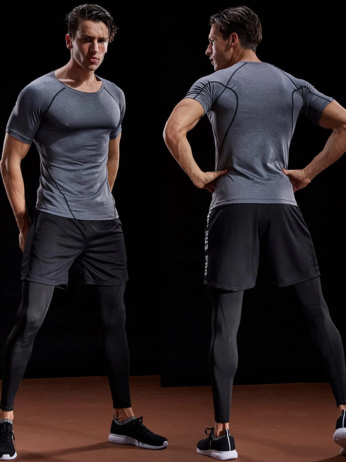 Camiseta de compresión 2026  gimnasio y entrenamiento para hombre.