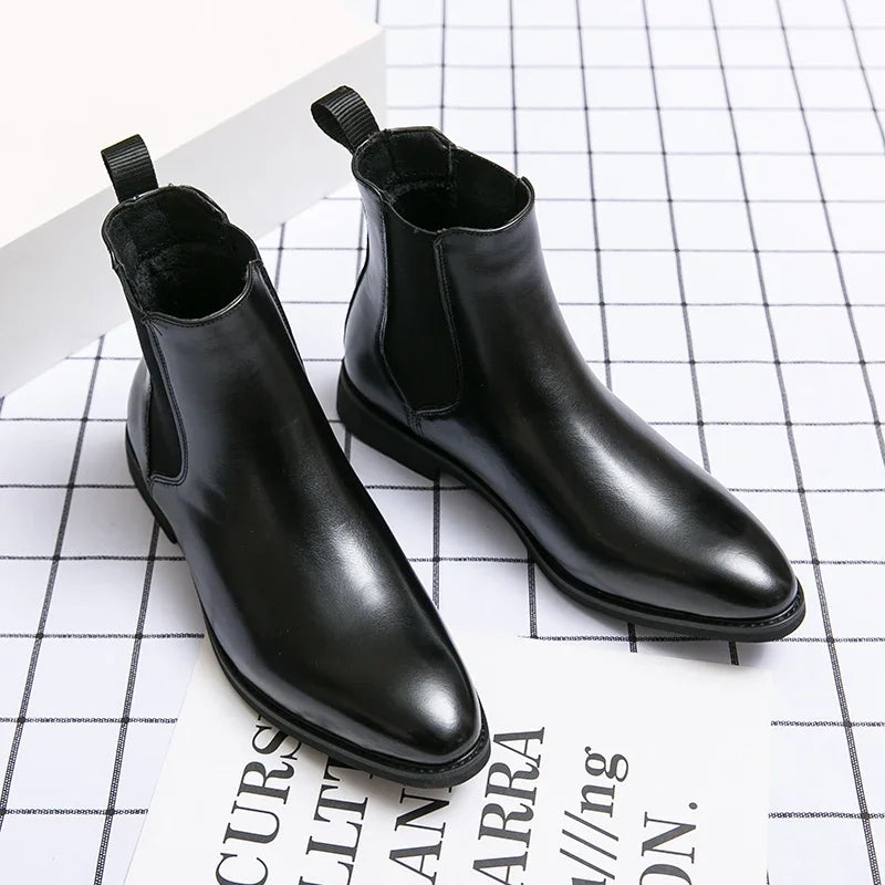Botines Casuales de Cuero Estilo Urbano para Hombre