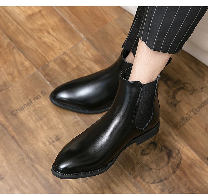 Botines Casuales de Cuero Estilo Urbano para Hombre