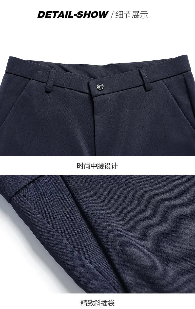 Set x3 Pantalones de Vestir Elastizados (Negro, Azul y Gris) 2026.