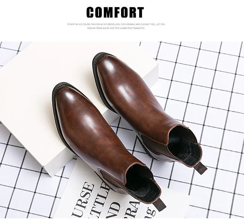 Botines Casuales de Cuero Estilo Urbano para Hombre