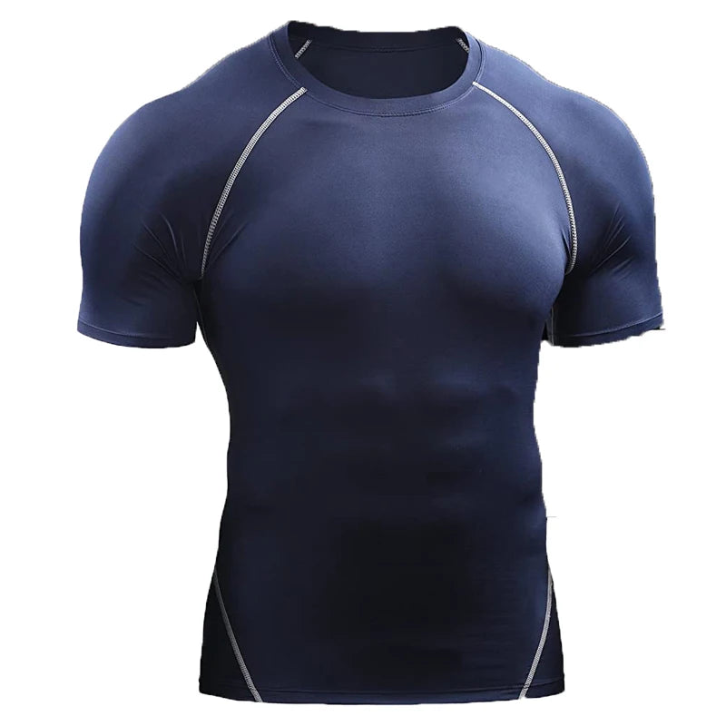 Camiseta de compresión 2026  gimnasio y entrenamiento para hombre.