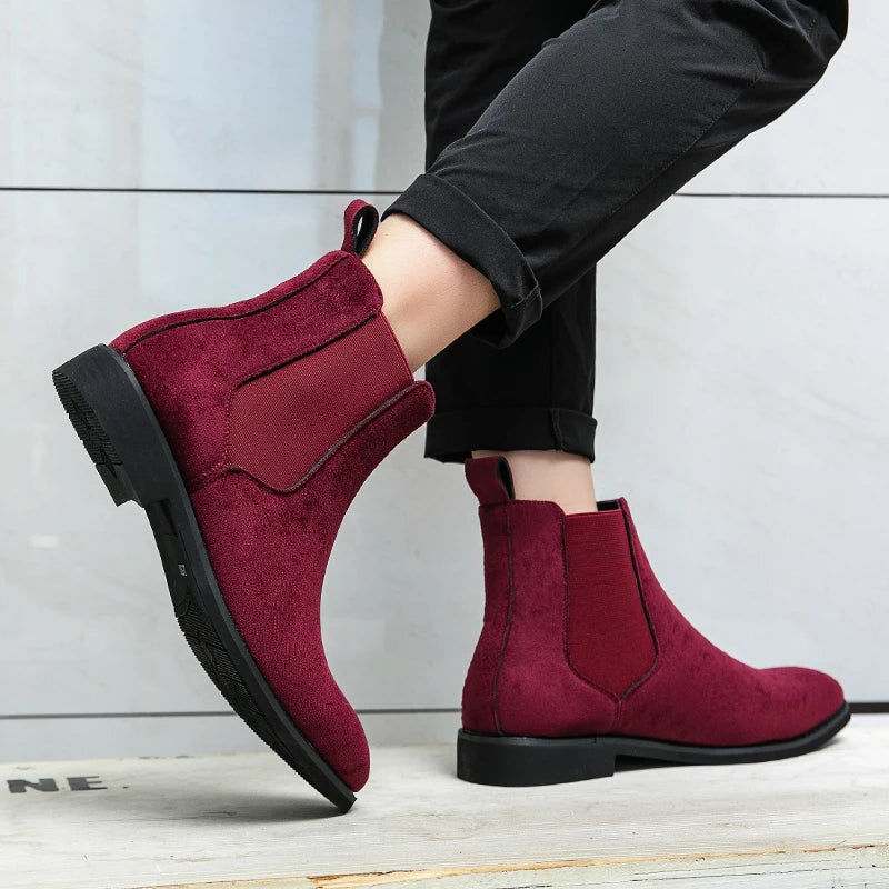 Botines Chelsea de Gamuza Elegantes para Hombre
