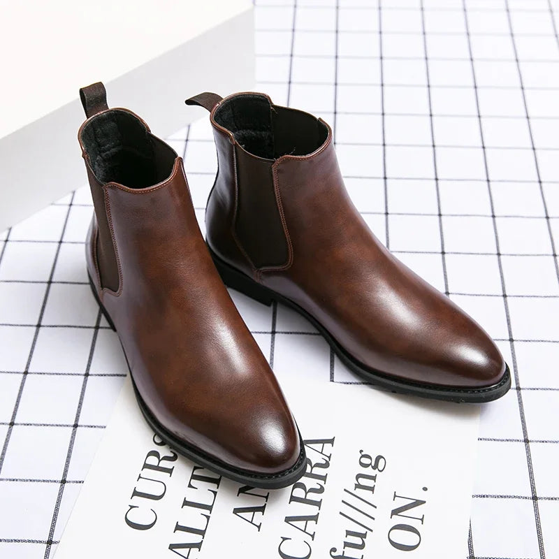 Botines Casuales de Cuero Estilo Urbano para Hombre