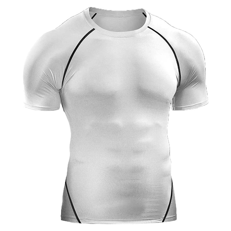 Camiseta de compresión 2026  gimnasio y entrenamiento para hombre.