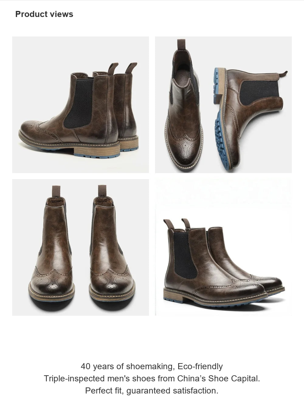 Botas Chelsea para hombre estilo casual marca retro 2026 moda cómoda.