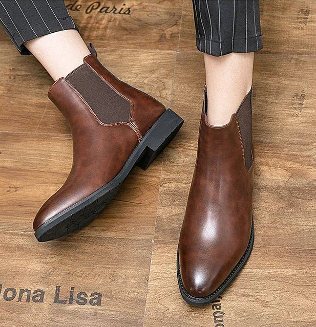 Botines Casuales de Cuero Estilo Urbano para Hombre