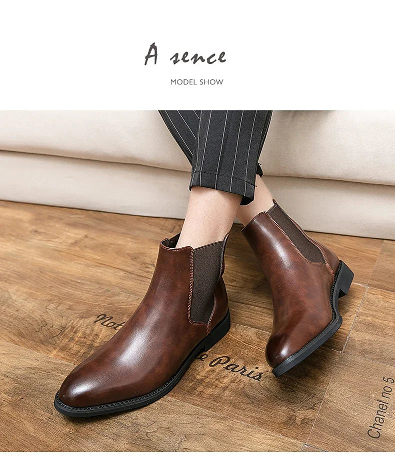 Botines Casuales de Cuero Estilo Urbano para Hombre