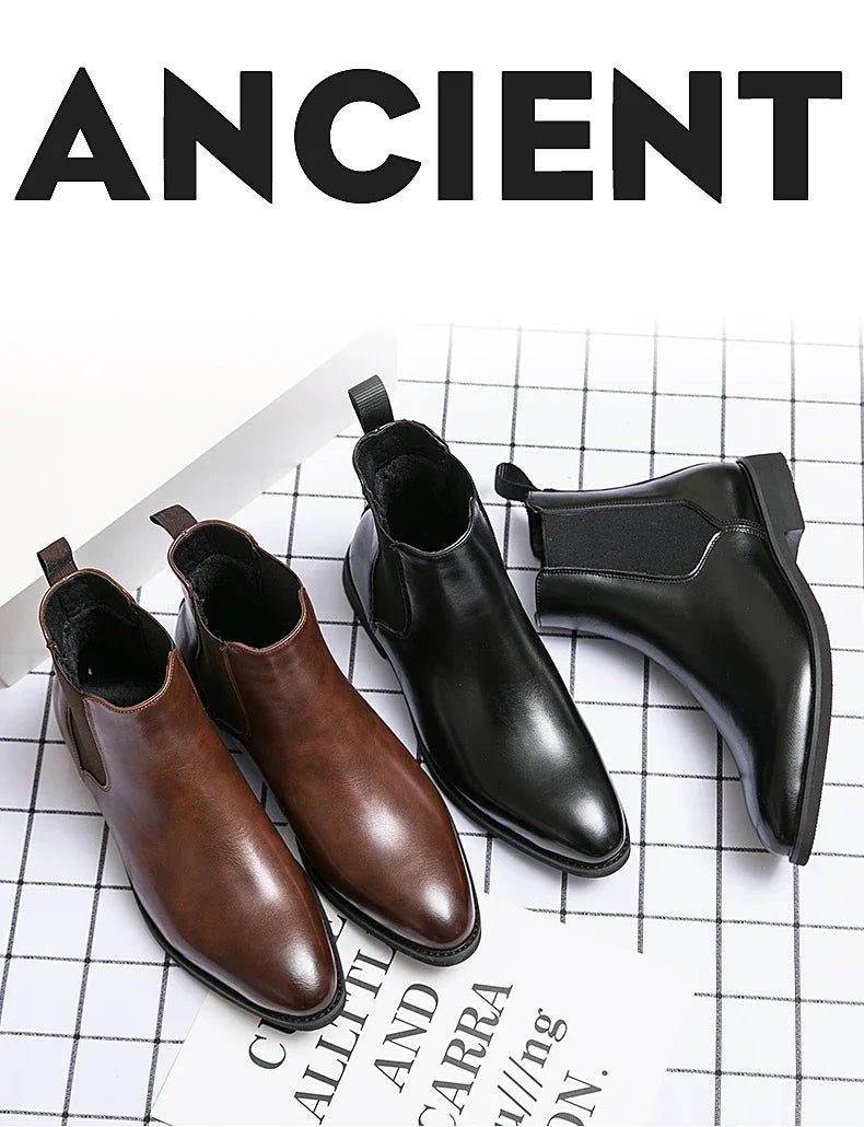 Botines Casuales de Cuero Estilo Urbano para Hombre
