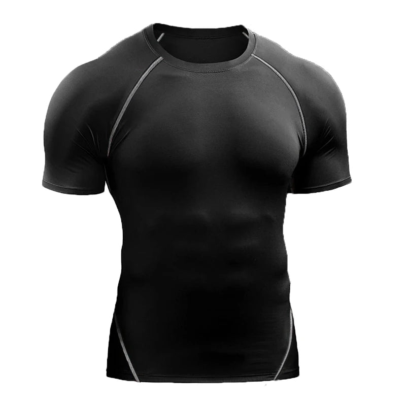 Camiseta de compresión 2026  gimnasio y entrenamiento para hombre.