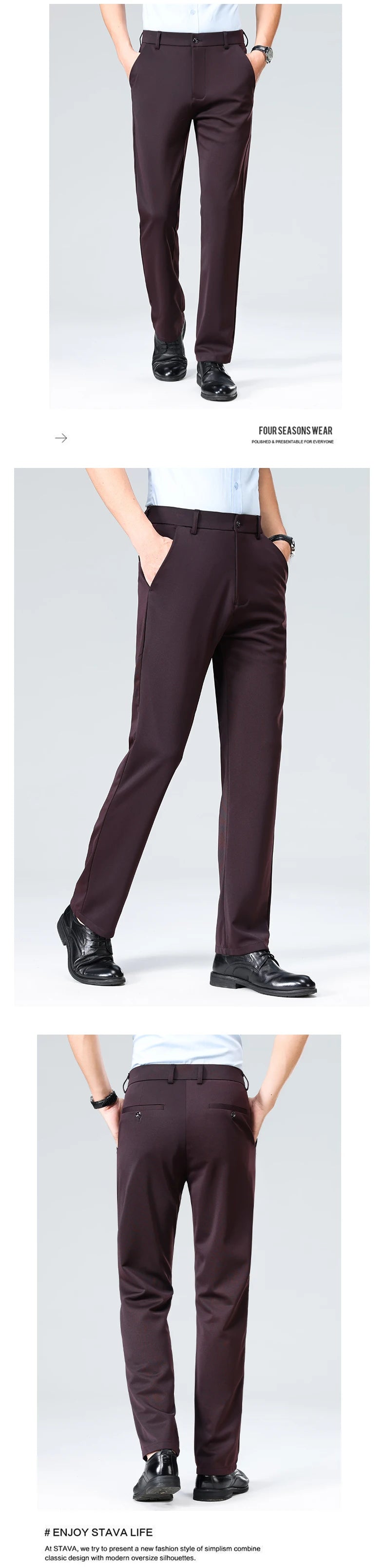 Pantalón de Vestir Elastizado Business Casual para Hombre 2026.