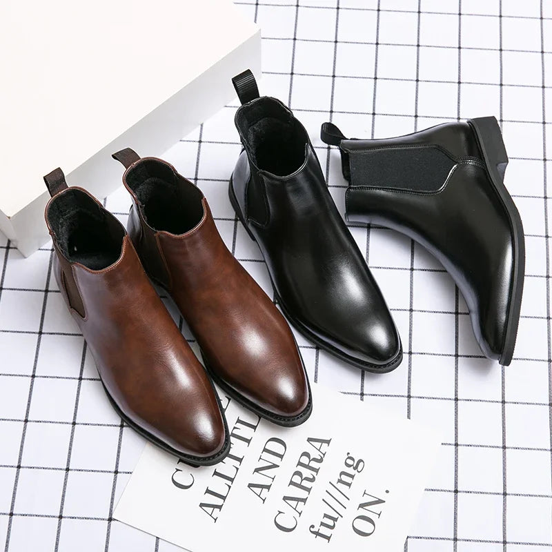 Botines Casuales de Cuero Estilo Urbano para Hombre